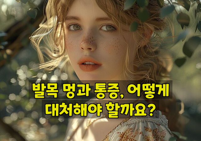 발목 멍과 통증, 어떻게 대처해야 할까요?